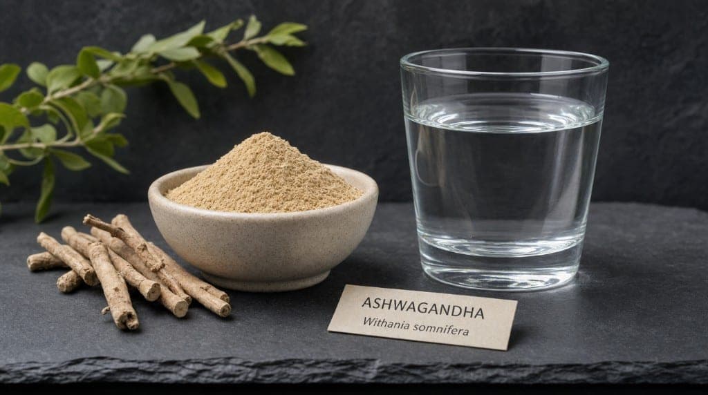 Ashwagandha et cortisol : analyse des études randomisées. Réduction de 22 à 28% documentée, mécanismes withanolides-CRH,