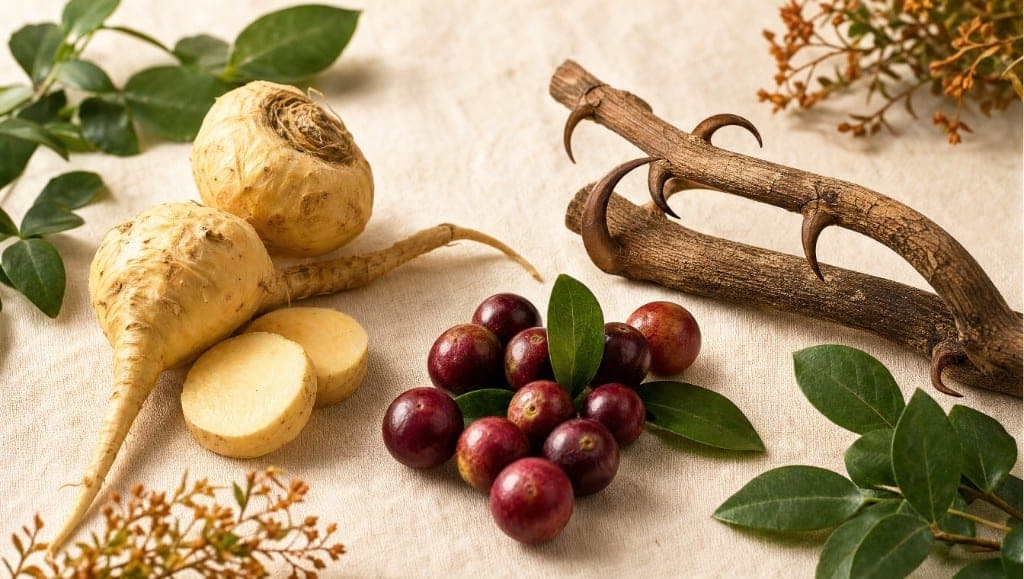 Maca, baies de Camu Camu et Griffe de Chat sur lin — guide complet BOTANINCA