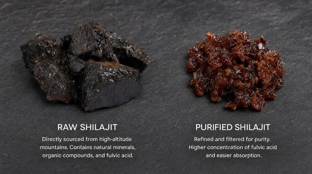 Shilajit effets secondaires : risque de contamination aux métaux lourds si non purifié. Ce qui est documenté et comment