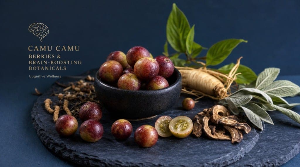 Camu Camu et cerveau : vitamine C neuroprotectrice, polyphénols antioxydants neuronaux, données sur la mémoire et la cog