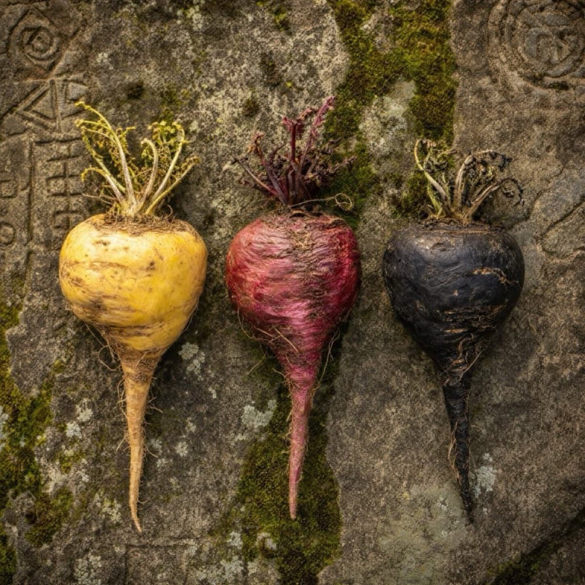 Maca jaune, rouge et noire — trois variétés de racines andines